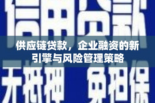 东凤供应链贷款，企业融资的新引擎与风险管理策略