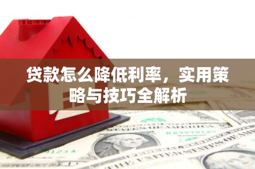 东凤贷款怎么降低利率，实用策略与技巧全解析
